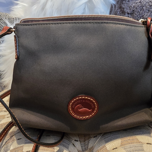 Dooney & Bourke Green With Brown Leather Accents  Crossbody Bag NEW - Picture 3 of 14